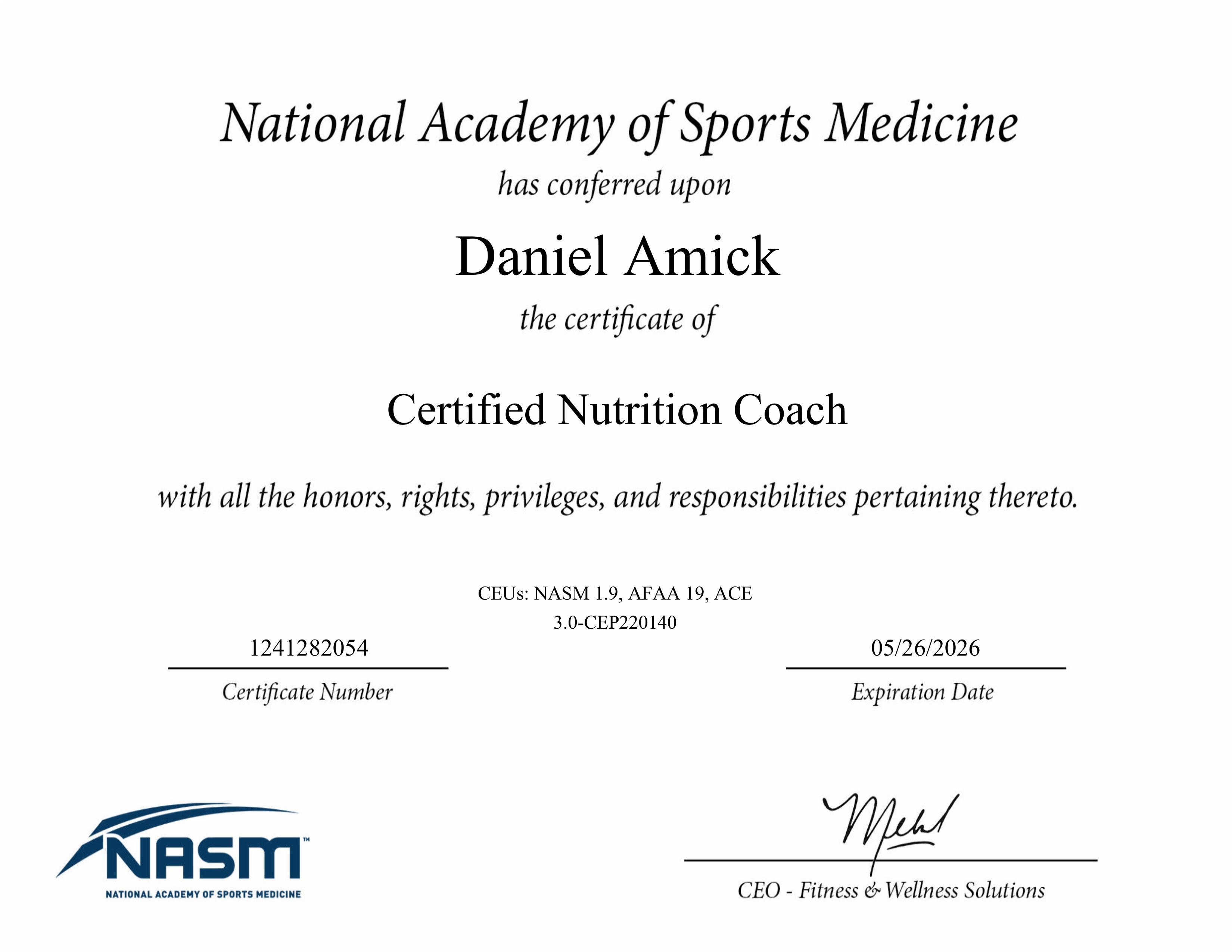 Nutrition Coach Certification