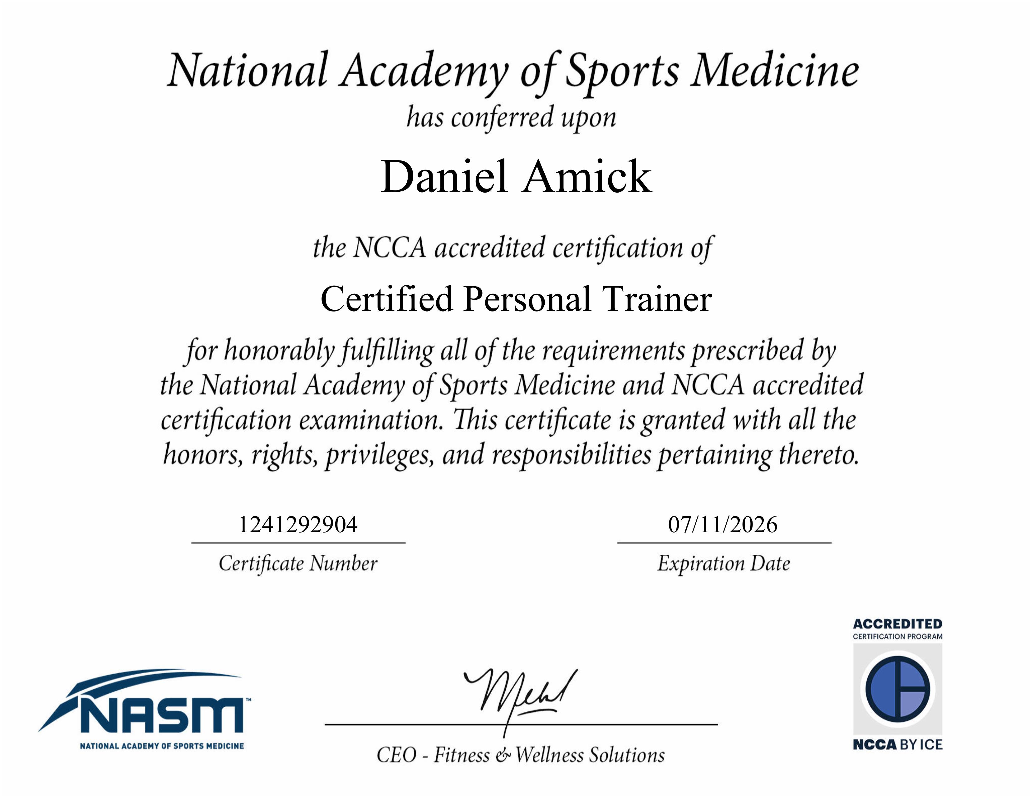 Personal Trainer Certification